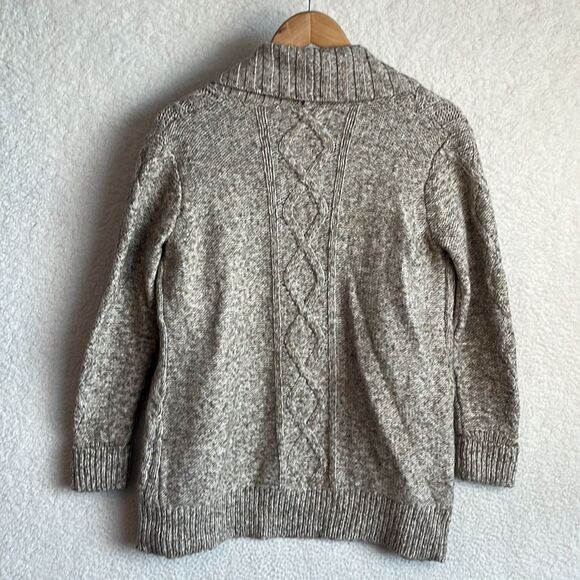 NYDJ Cardigan Womens Small Marled Heather Grey Ivory Open‎ Front Sweater - Picture 5 of 5